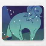 Vintage Astrology Aries Ram Constellation Zodiac Mousepad