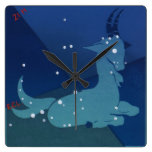 Vintage Astrology Capricorn Constellation Zodiac Wall Clock