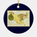Vintage Astrology Capricorn Constellation Zodiac Ornament