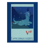 Vintage Astrology Capricorn Constellation Zodiac Post Cards