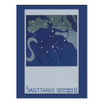 Vintage Astrology Sagittarius Constellation Zodiac Postcards