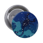 Vintage Astrology, Scorpio Constellation, Zodiac Pinback Button