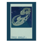 Vintage Astrology, Virgo Constellation, Zodiac Post Cards