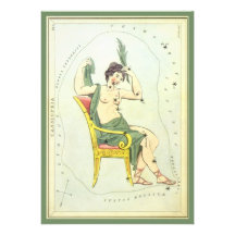 Vintage Astronomy, Cassiopeia Constellation Stars Personalized Invites