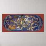 Vintage Astronomy Celestial Constellations Fresco Posters