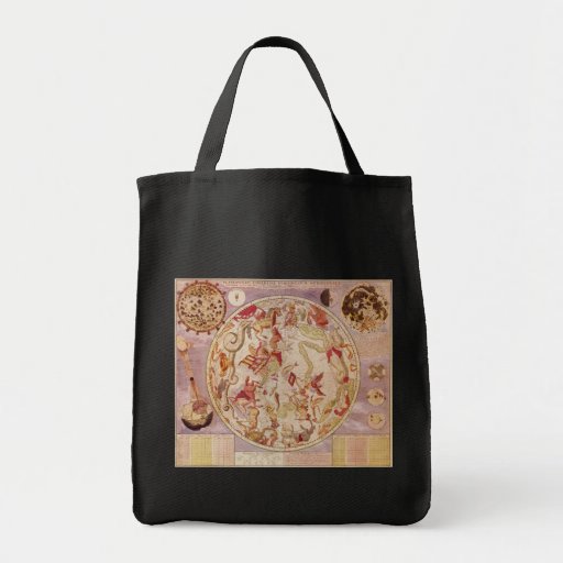 Vintage Astronomy, Celestial Planisphere Star Map Tote Bag