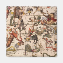 Vintage Astronomy, Celestial Star Chart Map of Sky Magnet
