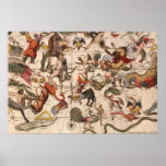Vintage Astronomy, Celestial Star Chart Map of Sky Poster