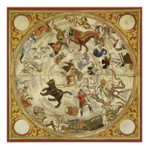 Vintage Astronomy, Celestial Star Chart, Sky Map Custom Invitations