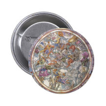 Vintage Astronomy, Map of Christian Constellations Buttons