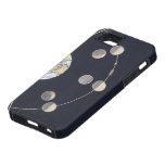 Vintage Astronomy, Phases of the Moon with Sun iPhone 5 Cover
