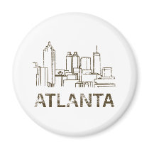 Vintage Atlanta Refrigerator Magnet