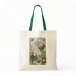 Vintage Atlas Frontispiece, World Globe Bag