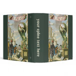 Vintage Atlas Frontispiece, World Globe Binders