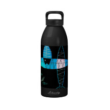 Vintage Atomic Fish Water Bottles