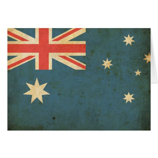 Vintage Australia Flag Greeting Card