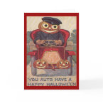 Vintage Auto Halloween card