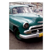 Vintage Auto in Cuba Card