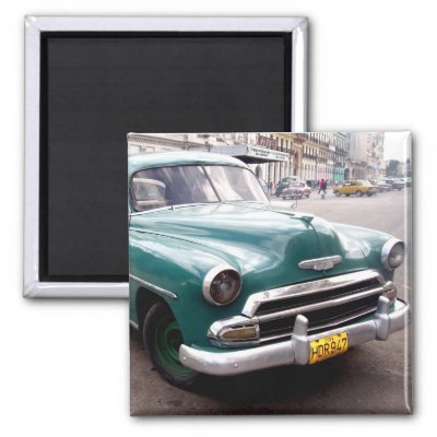 Vintage Auto in Cuba Fridge Magnets by AYellowRose Vintage Auto in Cuba