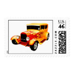 Vintage Auto with Flames Paint job postage stamp