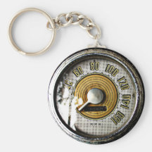 Vintage automobile speed gauge key chains