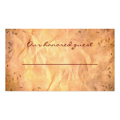 Vintage Autumn Tree Placecard / Favor Tag Business Card Template