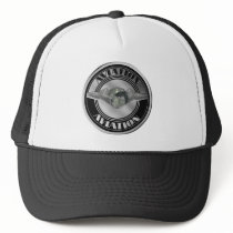Vintage Aviation Art Trucker Hats