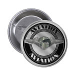 Vintage Aviation Art Pinback Button