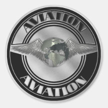 Vintage Aviation Art Stickers