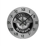 Vintage Aviation Art Wallclocks