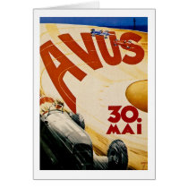 Vintage AVUS Race Poster cards