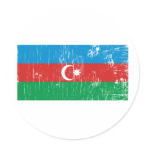 Vintage Azerbaijan Round Stickers
