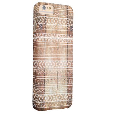 Vintage Aztec Tribal Wood Barely There iPhone 6 Plus Case