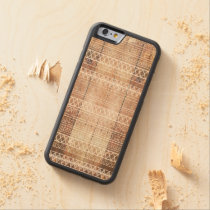 tribal, wood, funny, aztec, vintage, trendy, retro, boho, pattern, wood iphone 6 case, idian pattern, rustic, tribal pattern, old, wooden, geometric, native american, rustic americana, old wood, aztec pattern, carved iphone 6 bumper wood, [[missing key: type_carved_cas]] with custom graphic design