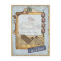Vintage Baby Boy Arrival Announcement Photo Frame postcards by beverlytazangel Vintage Baby Boy Arrival Announcement Photo Frame postcards