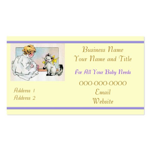 Vintage Baby Business Card (front side)