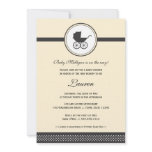 Vintage Baby Carriage Baby Shower Invitations