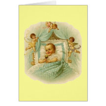Vintage Baby & Cherubs Card