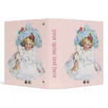 Vintage Baby Girl in Her Easter Dress and Hat Binders