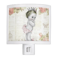 Vintage Baby Girl Little Princess Nightlight Night Lights