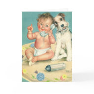 Vintage Baby on the Phone card