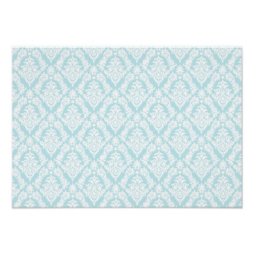 Vintage Baby Shower Blue Invitation
