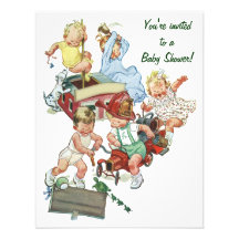 Vintage Baby Shower Invitation