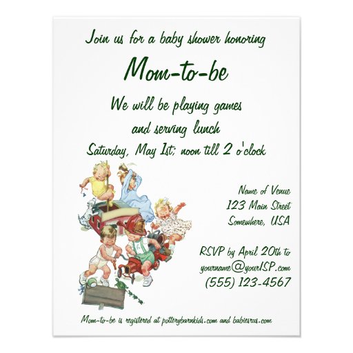 Vintage Baby Shower Invitation