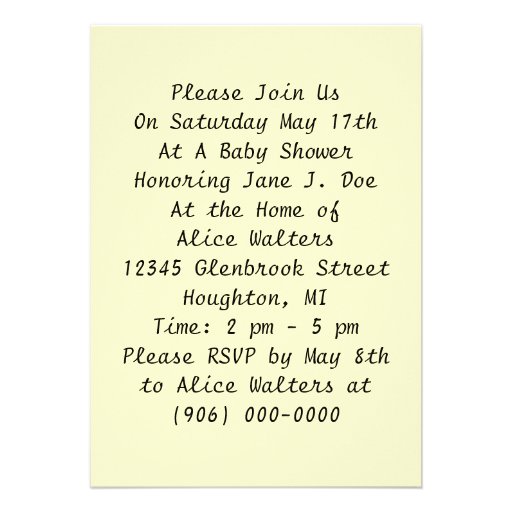Vintage Baby Shower Party Announcement Invitation