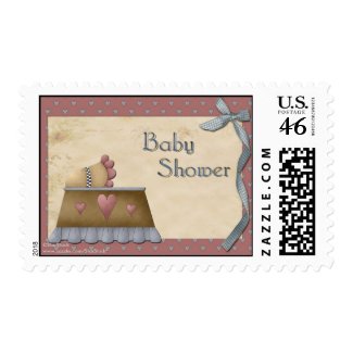 Vintage Baby Shower Postage stamp
