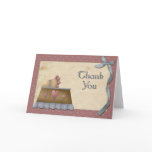 Vintage Baby Shower Thank You Greeting Card