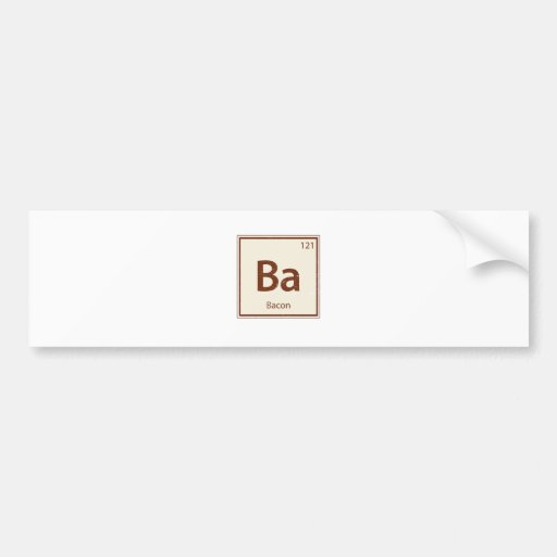 Vintage BACON Periodic Table Bumper Stickers