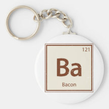 Vintage BACON Periodic Table Key Chain