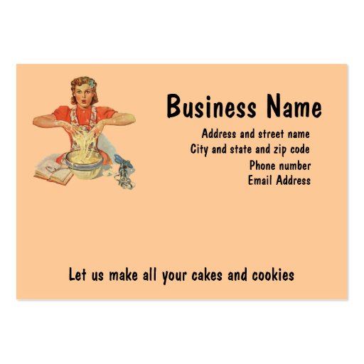 Vintage Baker Business Card (front side)